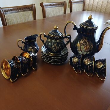 ГАЗ: Чайный набор, цвет - Синий, Фарфор