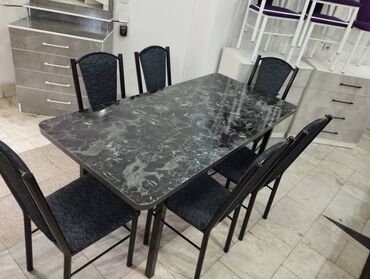 мебель из метала: Кухонный Стол, цвет - Черный, Новый