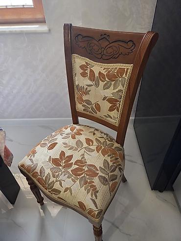 stul taxta: Klassik üslubda taxta stul - Material: bərk ağac karkas, oyma — 2