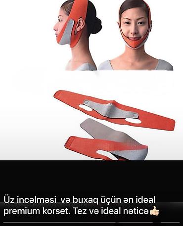 V-şəkilli üz üçün elastik bandaj - Məqsəd: çənə və yanaq xəttini — 1
