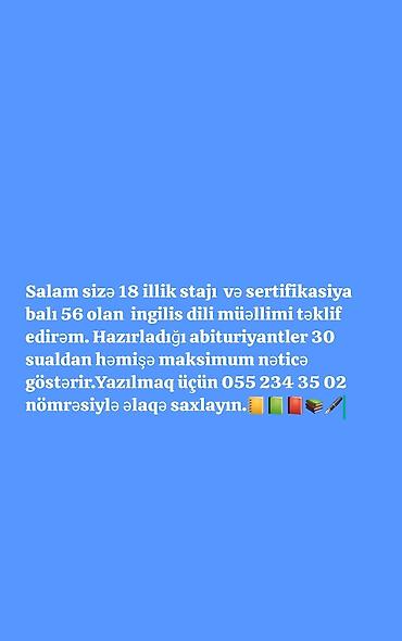 ereb azerbaycan tercume: Xarici dil kursu, İngilis dili — 1