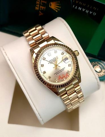 Aksesuarlar: Rolex Datejust üslubunda lüks qol saatları - Korpus və qolbaq: qızılı — 9
