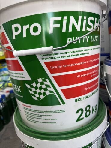 большие горшки: Шпатлевка Pro Finish Putty Lux в ведре весом 28 кг. Подходит для