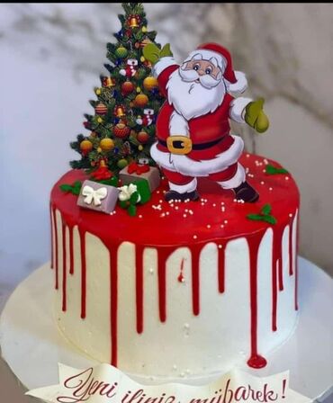 Tortlar: Yeni İl temalı tortlar 🎂 Evdə bişən, yumşaq və qatqısız tortlar — 3