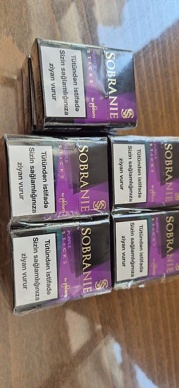 ploom: Məhsul: Sobranie Purple Sticks (for Ploom). Bir blok 50 manata. - — 2