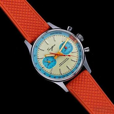 Ručni satovi: Sugess Chrono Heritage S387 -Pilot- 40mm - Plava/Narandzasta Sugess — 1