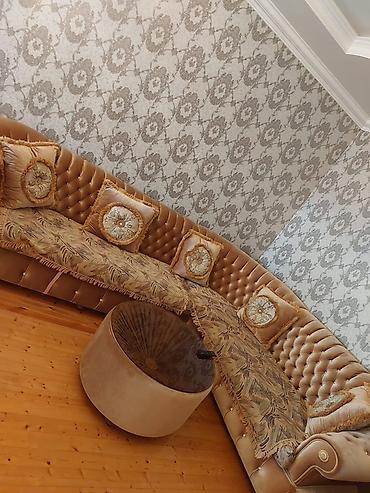 kiçik divanlar: Lüks künc divan dəsti - Forma: yarımdairəvi künc divan - Material — 1