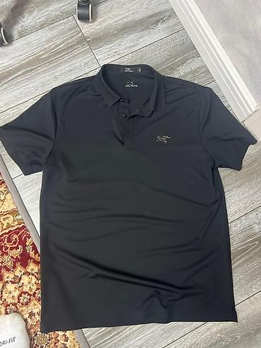 Поло Arc’teryx, черное, размер XL. - Классический крой с воротником и