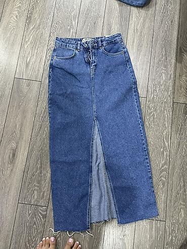 Denim ətək - Material: klassik mavi denim (cins parça), orta qalınlıq lalafo.az -da Denim ətək - Material: klassik mavi denim (cins parça), orta qalınlıq
