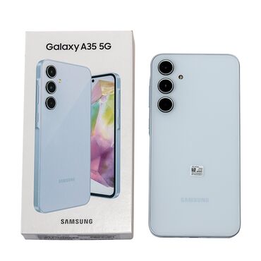 Samsung: Samsung Galaxy A35, Б/у, 128 ГБ, цвет - Синий, 2 SIM