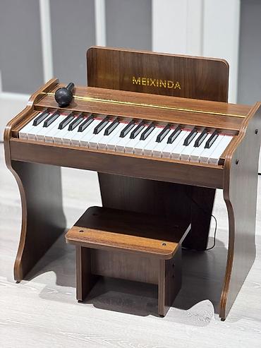masallida islənmis pianolar: MEIXINDA uşaq pianinosu – mikrofonlu, taxta korpuslu mini piano Yeni — 1