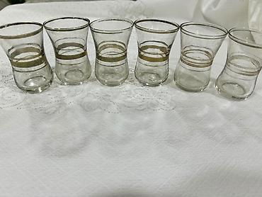 kul qabı: Rümkalar, rəng - Qızılı, Şüşə, 6 ədədli dəst, SSRİ — 9