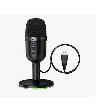 колонки микрофон: Настольный микрофон HOCO L25 Bright с USB‑A и RGB‑подсветкой - Тип — 1
