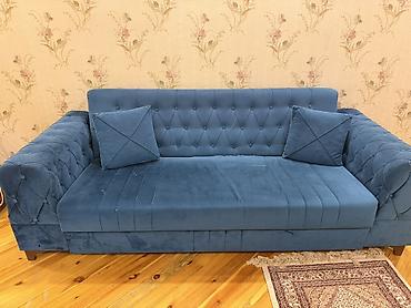 Divanlar: Divan, İşlənmiş, Açılan, Bazalı, Vеlur parça, Çatdırılma yoxdur — 1
