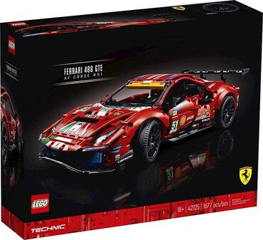 18 oyuncaqlar: Lego Konstruktor LEGO Technic: Ferrari 488 GTE AF 42125 plastik