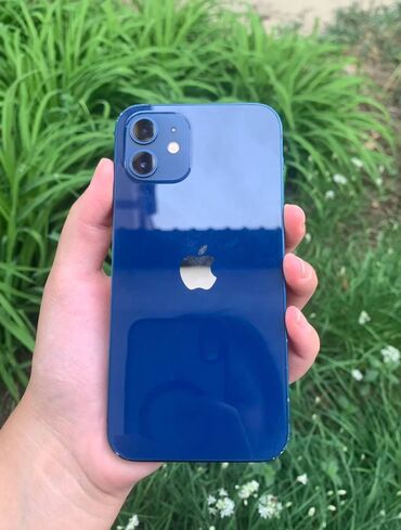 диски для игр: IPhone 12, Колдонулган, 128 ГБ, Pacific Blue, Коргоочу айнек, Каптама, Кабель, 80 %