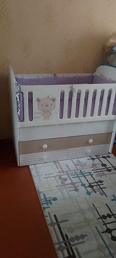 detski mebel: Uşaq beşiyi – “Little Bear” dizaynlı - Material: ağ rəngli — 1