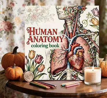 тексты: Анатомическая раскраска Human Anatomy Coloring Book для взрослых😻🫀 — 1