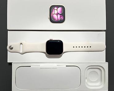 purple guy: Apple Watch Series 11, алюминиевый корпус цвет Pink с белым спортивным — 2