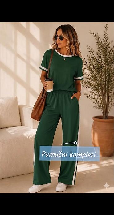 lacoste rs: Damski komplet za svakodnevni stil – majica + široke pantalone — 6