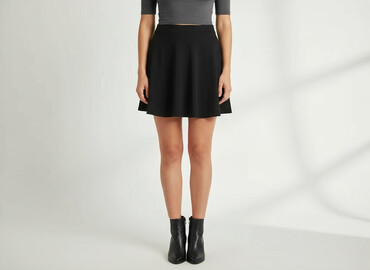 satynowe spódnice czarne: Spódnica damska, rozmiar S