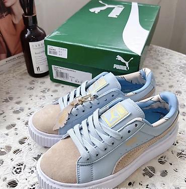 себет корзина: Кроссовки, 37, Puma, Новый, цвет - Голубой, Самовывоз, Бесплатная доставка, Платная доставка — 1