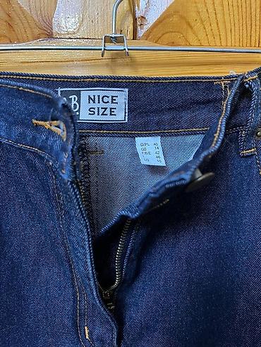 Юбки: Юбка, Модель юбки: Прямая, Миди, Джинс, Высокая талия — 6