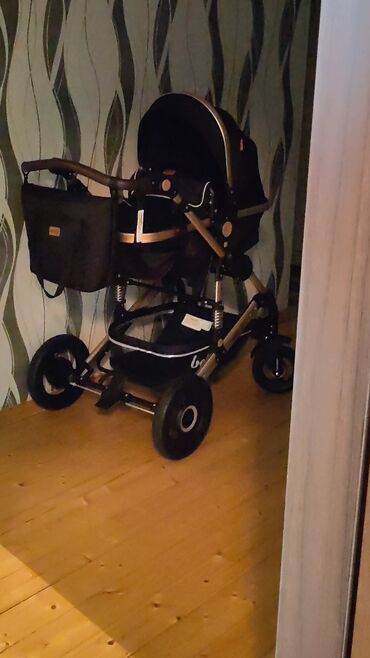 Araba-beşiklər: Belecoo uşaq arabası - Rəng: qara, qızılı çərçivə ilə - Konstruksiya — 9