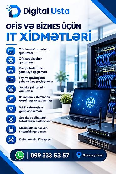 lazer ustasi isi axtariram: Ofis və bizneslər üçün peşəkar IT xidmətləri – Whatsappa yazin — 1
