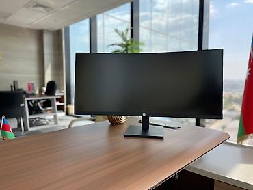 Мониторы: HP M34d WQHD Curved 34-inch Monitor. 1200 manata alınıp işlədilmədiyi — 1