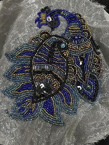 Швея: Нашивка🤍 Авторская бисерная нашивка премиум handmade ✨ Сочетание — 3