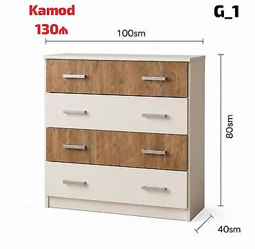 Komodlar: Kamod G_1 – funksional və zərif dizaynlı çekmece dolabı. - Ölçülər — 1