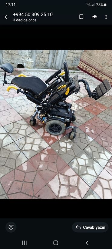 Əlil arabaları: Elektrik əlil arabası – joystick idarəetməli, komfortlu oturacaq və — 8