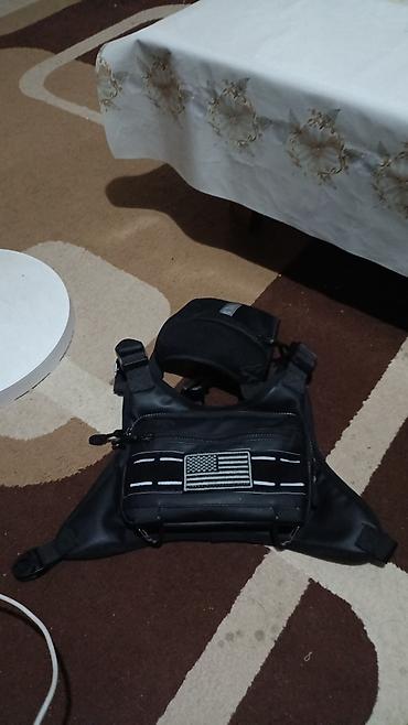 Тактическая нагрудная сумка (Chest Rig) черного цвета. - Компактная