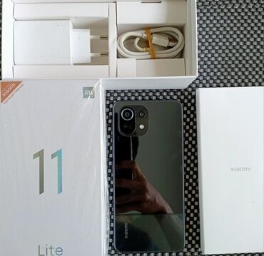 xiomi not 7: Xiaomi Mi 11 Lite, 128 GB, rəng - Qara, 
 Sensor, Barmaq izi, İki sim kartlı