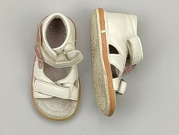 buty sandały srebrne: Sandałki 19, Używany