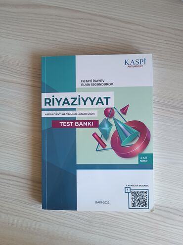 Kaspi riyaziyyat test toplusu. Təptəzə, 1-2 dəfə üzü açılıb. 6 manat