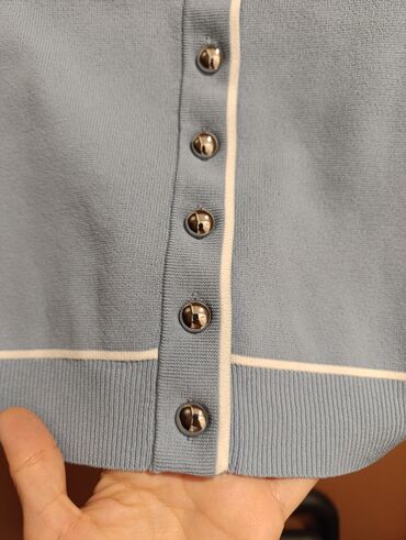 Bluze: H&M, S (EU 36), Poliester, bоја - Svetloplava — 2
