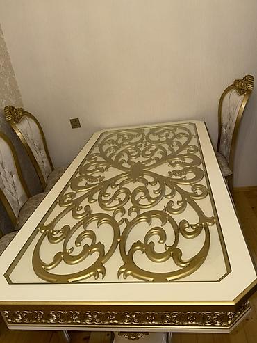 perdə: Klassik üslubda zövqlü yemək masası və kreslolar dəsti. - Dizayn — 3