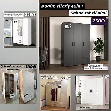 borular: Dolablar – müxtəlif ölçü və dizaynda şkaf modelləri - 3 qapılı — 1