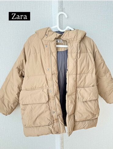 волшебный боб для похудения: Zara brendi bej rəngli yüngül şişmə qış gödəkçəsi. - Kəsim: rahat