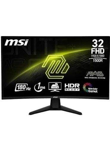 tablet qiymeti: MSI MAG 32C6 Curved Gaming Monitor Displey: 31.5" FHD (1920 x 1080)