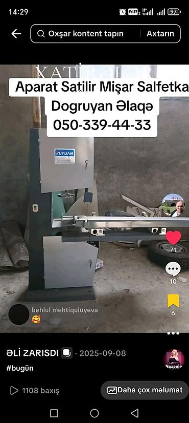 elektrik əl mişarı maxi az: Sənaye tipli “AUYUAN” markalı mişar tipli salfetka/doğrama aparatı — 1