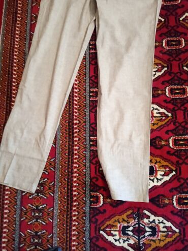 летние мужские брюки: Брюки S (EU 36), 4XL (EU 48), 5XL (EU 50), цвет - Белый