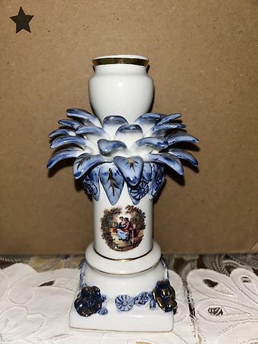 Porcelain dekorativ şamdan/figür - Material: keyfiyyətli porselen -