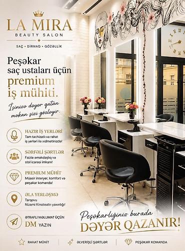 svarka isi: Qadın saç ustası tələb olunur, Yerin icarəsi, Alətlərin təqdim olunması — 2