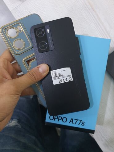 telfon: Oppo A77, 128 ГБ, цвет - Черный, Гарантия, Сенсорный, Отпечаток пальца
