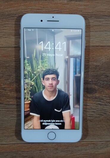 Apple iPhone: IPhone 7 Plus, 64 GB, Natural Titanium, Barmaq izi