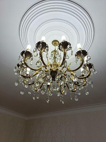 İşıqlandırma: Çılçıraq, 10 və daha çox lampa, Metal — 1