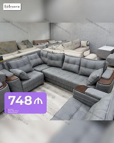 300: Künc divan – müasir dizaynlı, geniş və rahat model. - Ölçü: 300 × 200 — 1